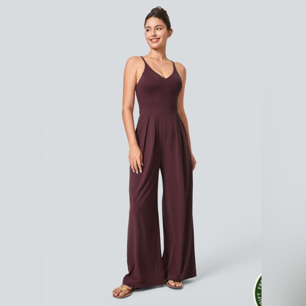 Elegant Burgundy Jumpsuit